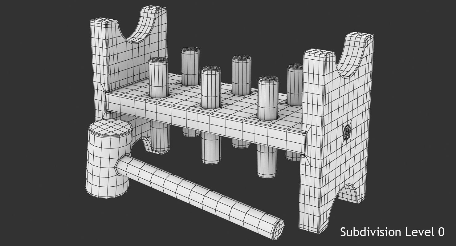 Pound a Peg Low-poly 3D model_9