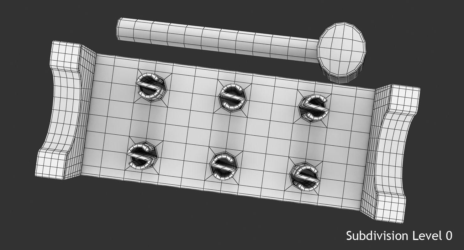 Pound a Peg Low-poly 3D model_11