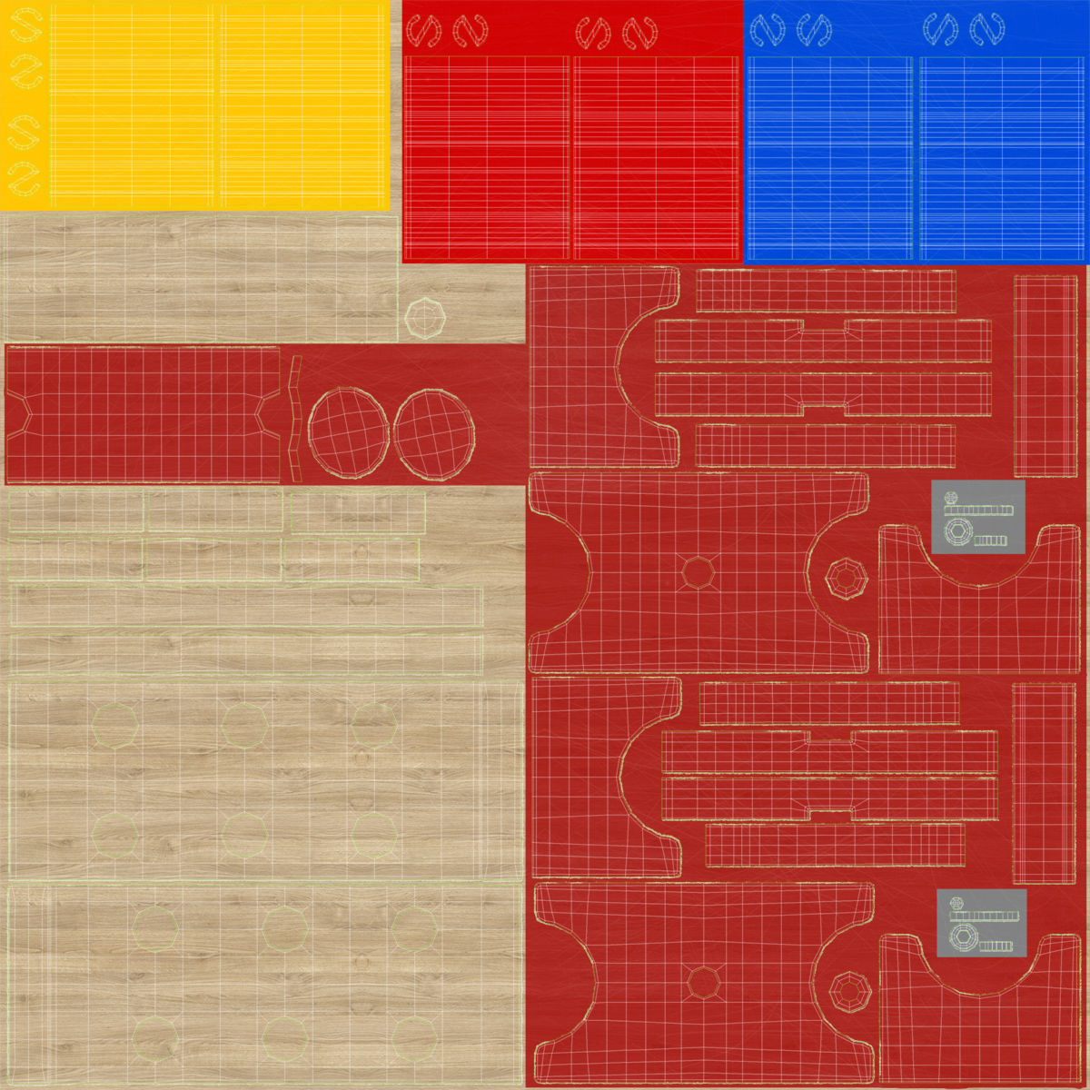 Pound a Peg Low-poly 3D model_16