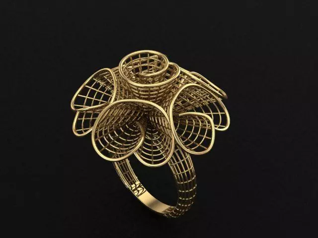 fusion gold ring 3D print model_0