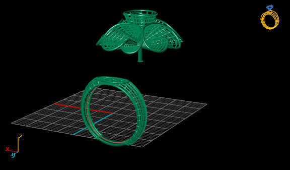 fusion gold ring 3D print model_8