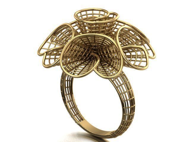fusion gold ring 3D print model_4