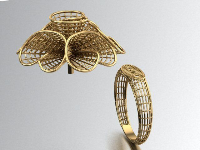 fusion gold ring 3D print model_6