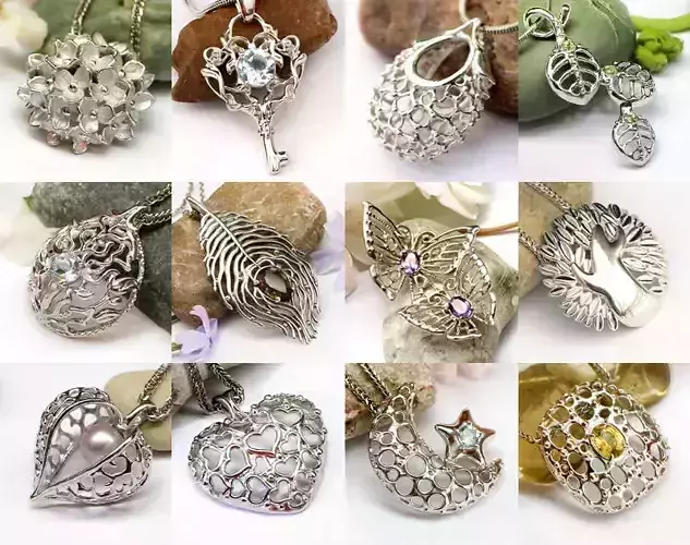 Openwork pendant models set 3d stl files for printing