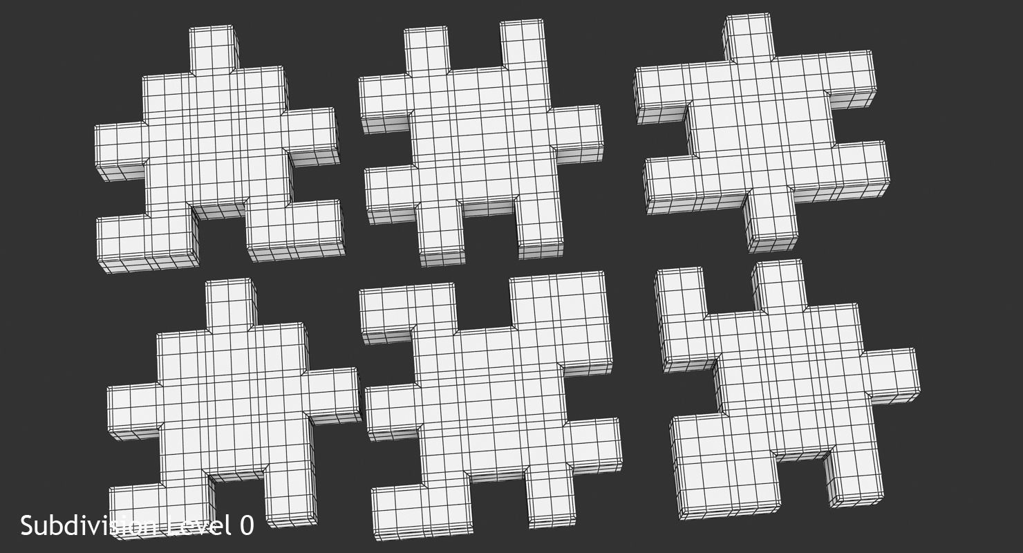 Happy Cube Low-poly 3D model_13