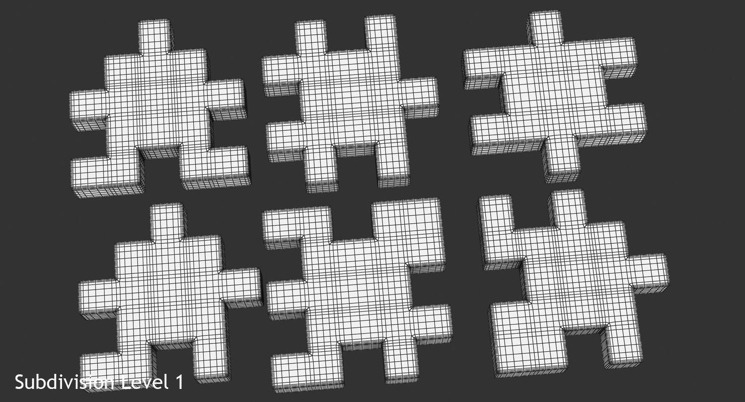 Happy Cube Low-poly 3D model_14