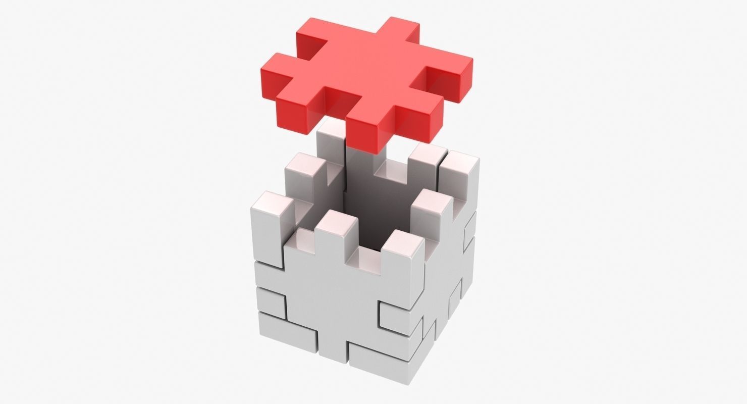 Happy Cube Low-poly 3D model_7