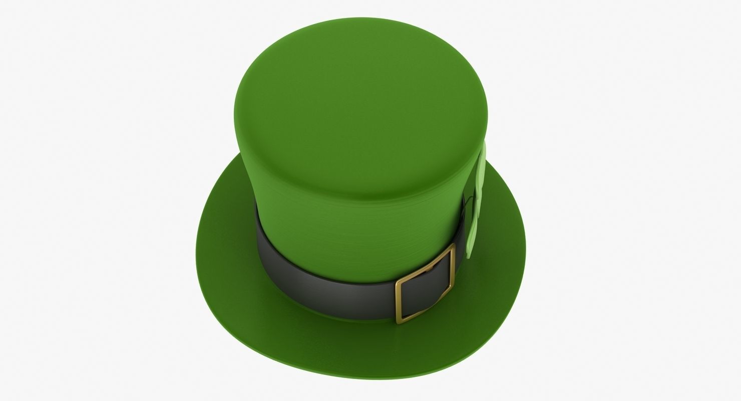 Leprechaun Hat Low-poly 3D model_5