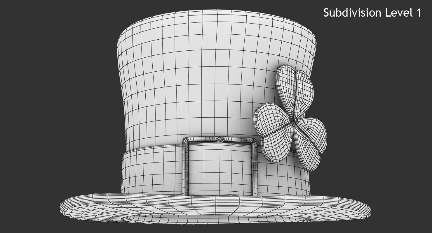 Leprechaun Hat Low-poly 3D model_10