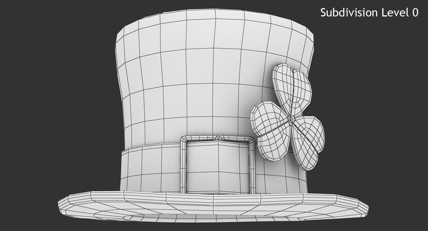 Leprechaun Hat Low-poly 3D model_9