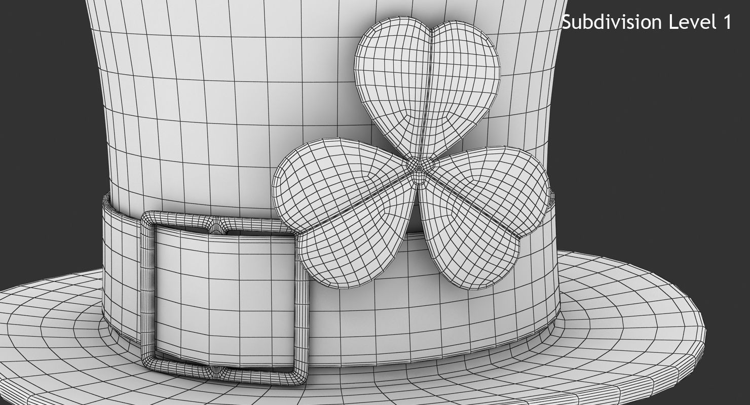 Leprechaun Hat Low-poly 3D model_14