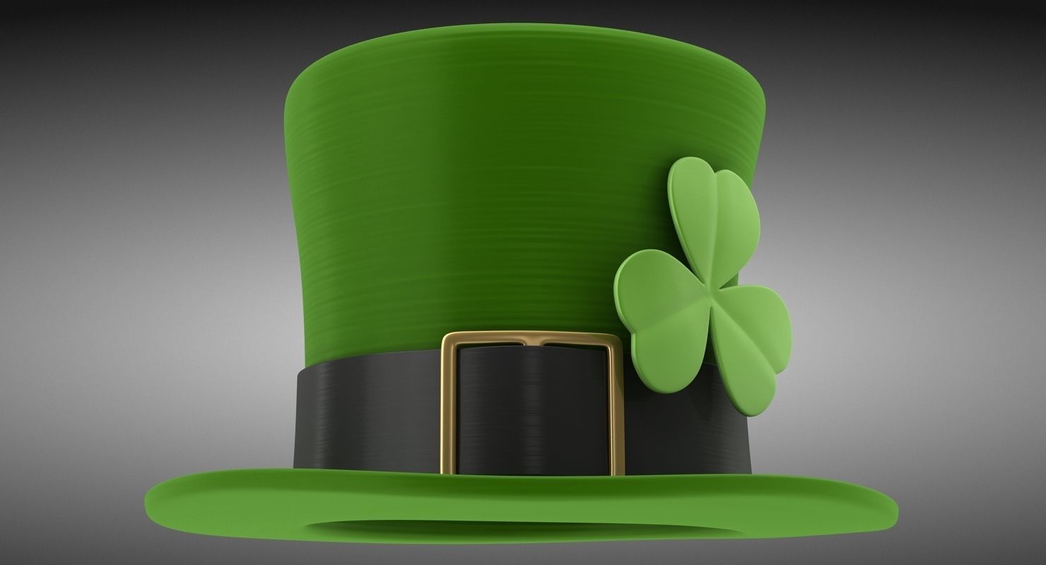 Leprechaun Hat Low-poly 3D model_2