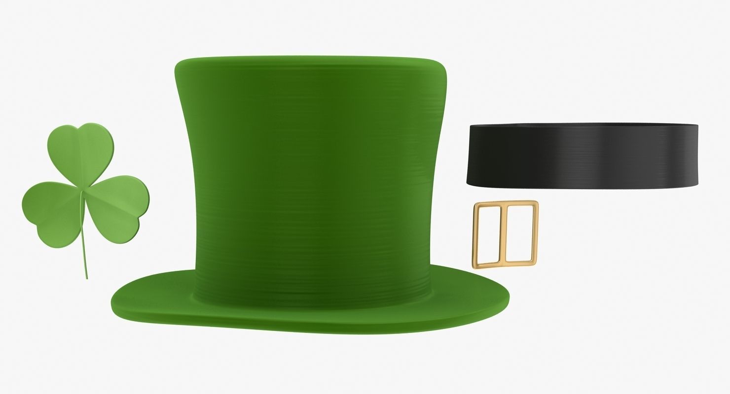 Leprechaun Hat Low-poly 3D model_8