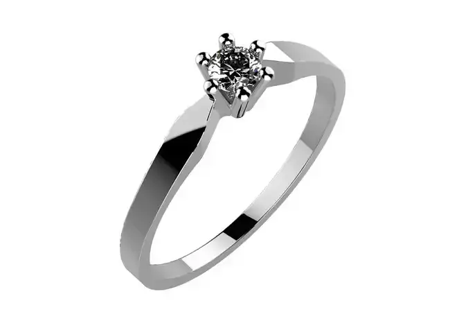 ZP018 gold engagement ring with diamond