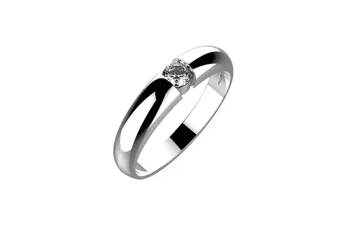 ZP019 gold ring with diamond