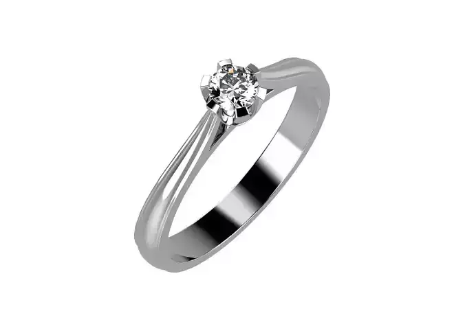 ZP021 solitaire diamond engagement ring gold