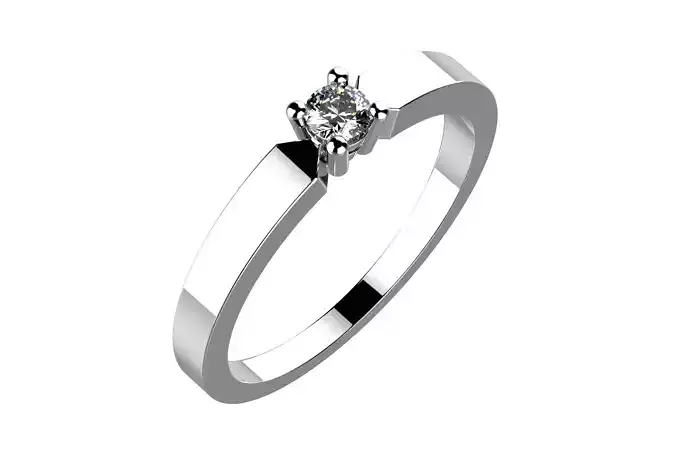 ZP024 diamond engagement ring gold