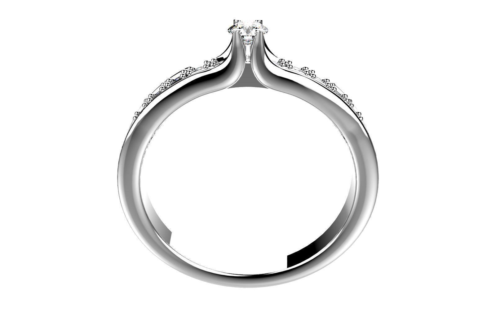 ZP025 diamond engagement ring 3D print model_3