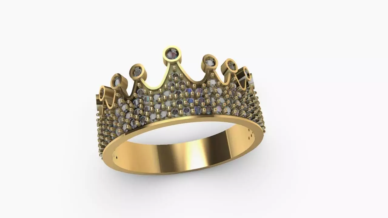 CROWN RING 3D print model 2021 3D print model