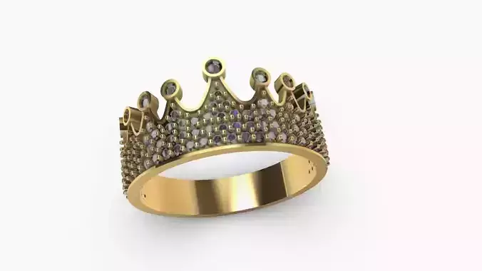CROWN RING 3D print model 2021