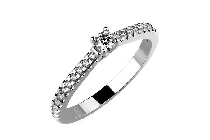 ZP028 diamond engagement ring gold