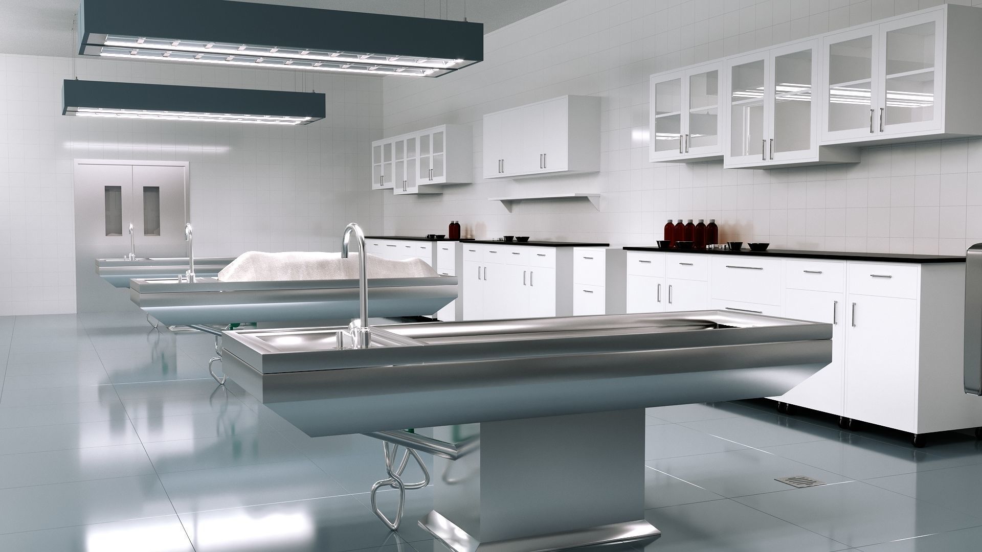 Autopsy Morgue Laboratory 3D model Low-poly 3D model_4