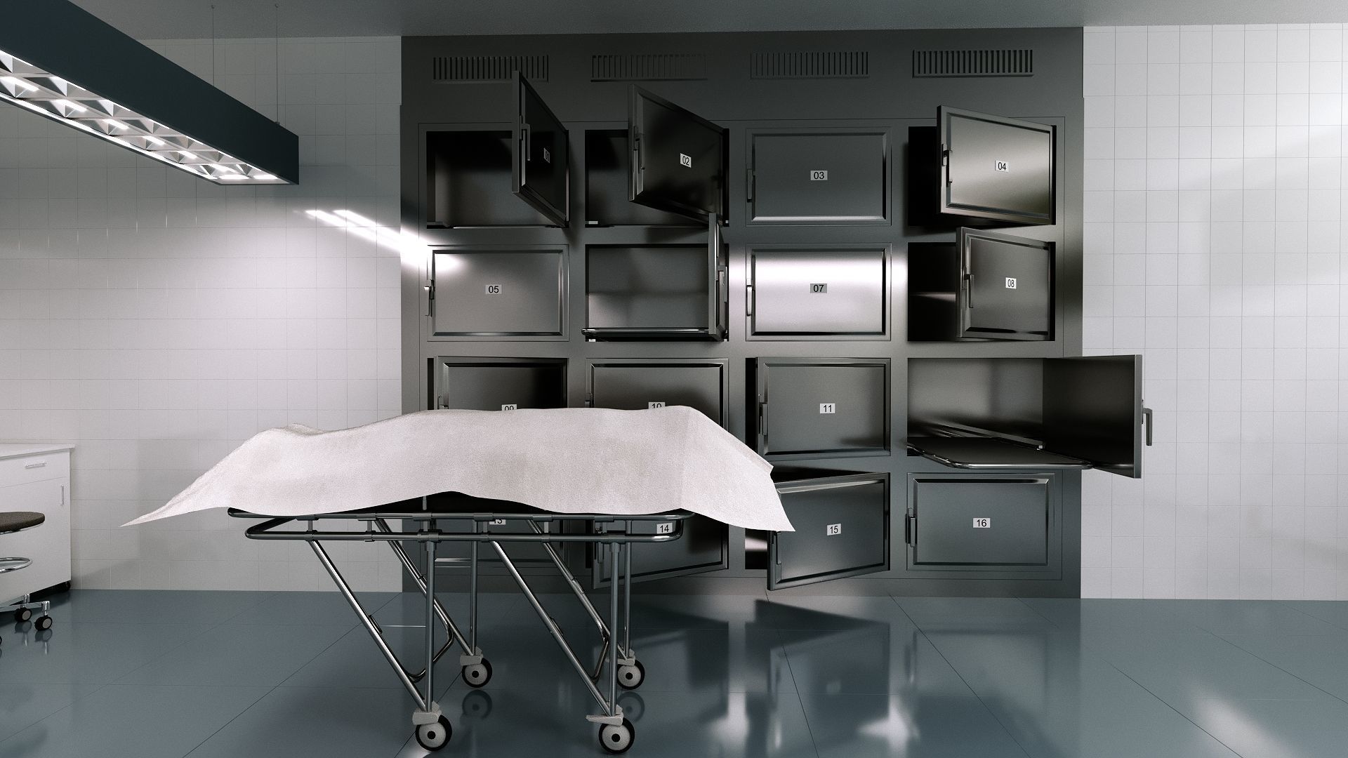 Autopsy Morgue Laboratory 3D model Low-poly 3D model_1