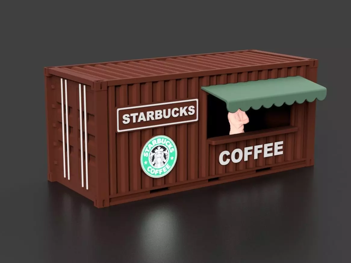 64 Scale Starbucks Coffee Container 3D print model