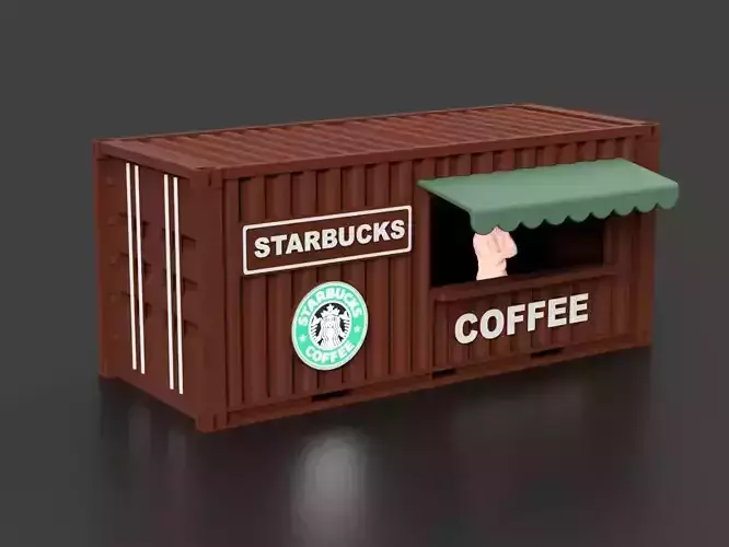 64 Scale Starbucks Coffee Container  3D print model