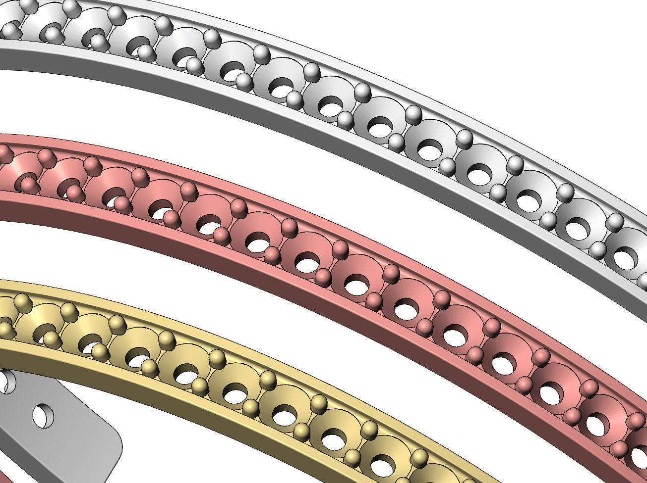 Simple diamond cuff bracelet 3D print model_5