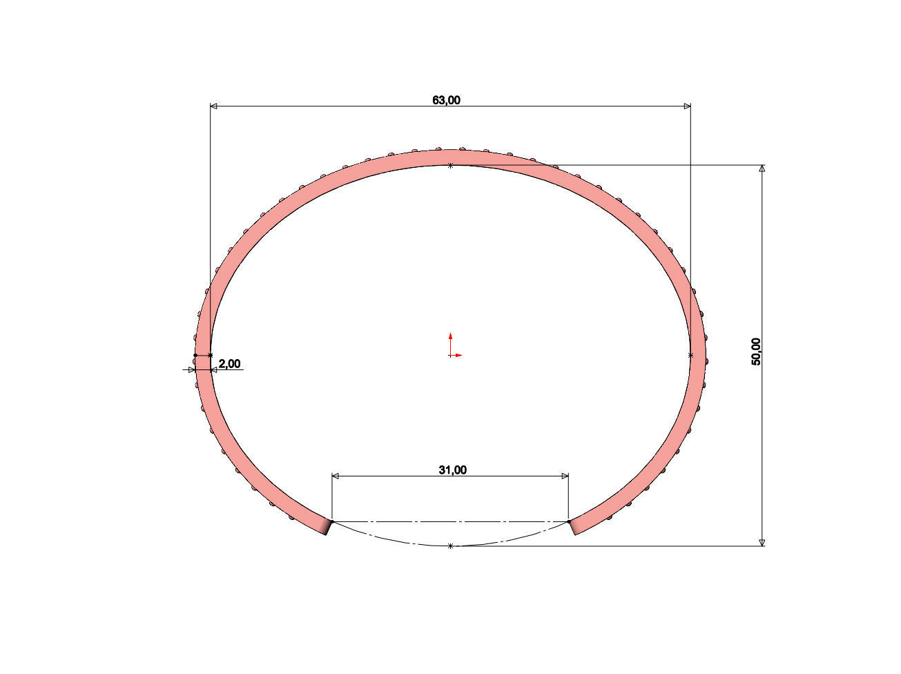Simple diamond cuff bracelet 3D print model_7