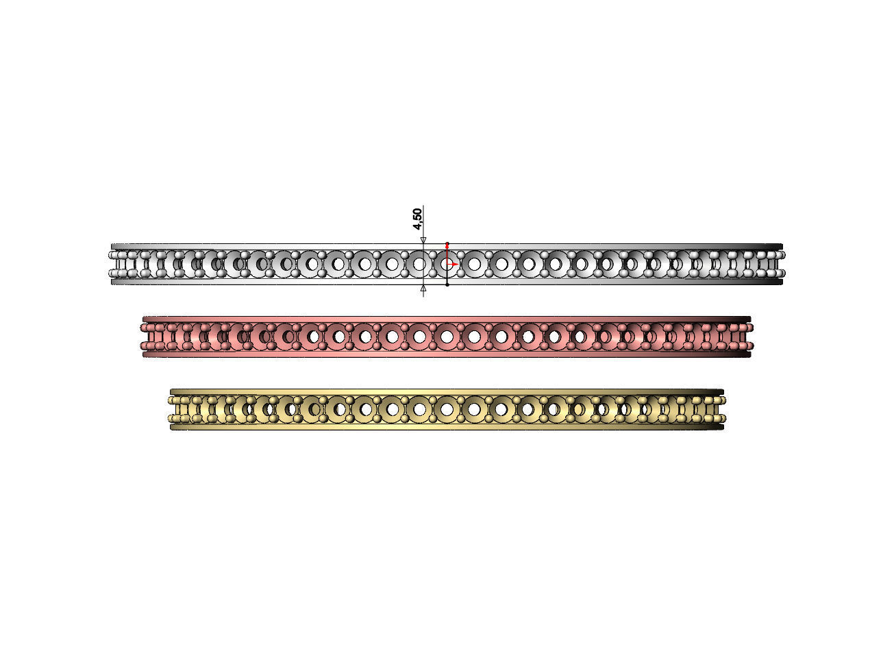 Simple diamond cuff bracelet 3D print model_9