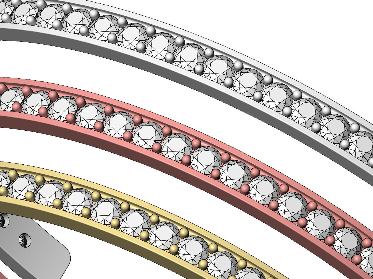 Simple diamond cuff bracelet 3D print model_4