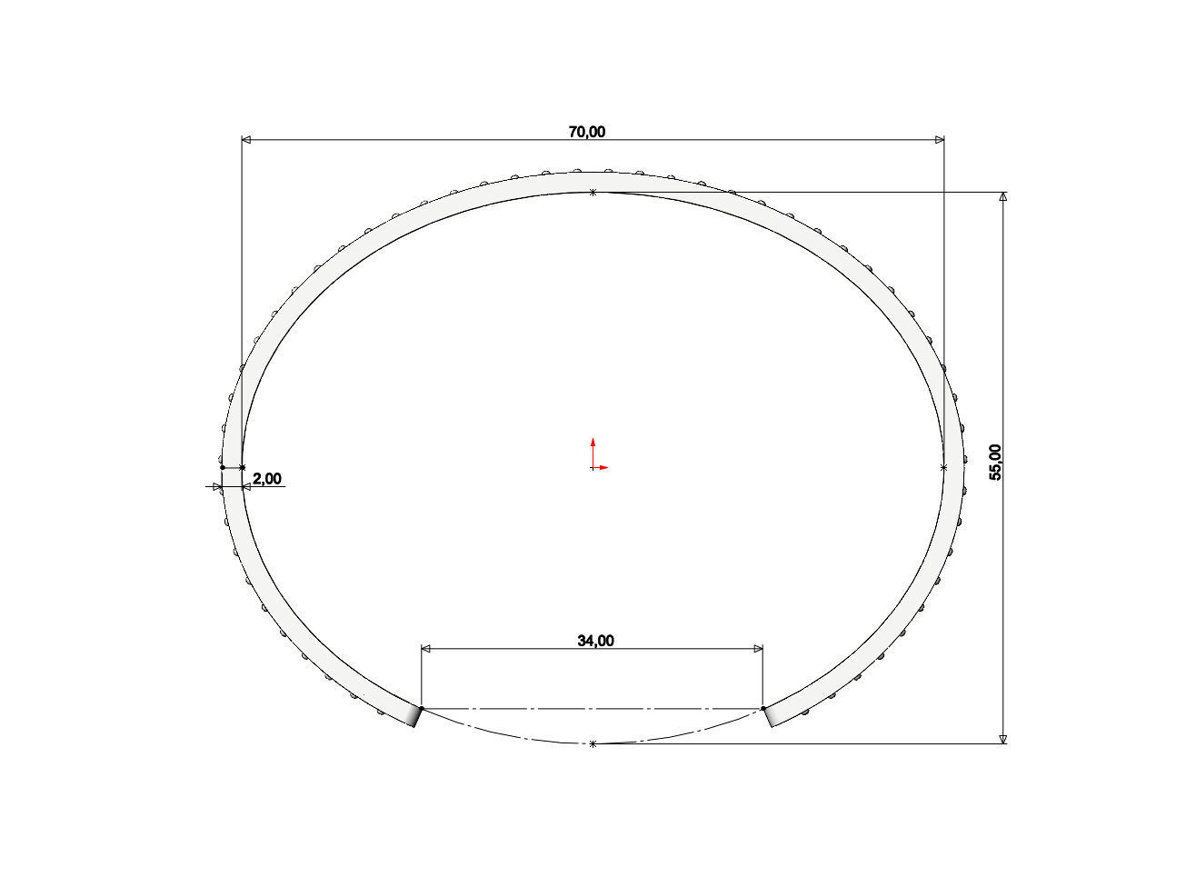 Simple diamond cuff bracelet 3D print model_6