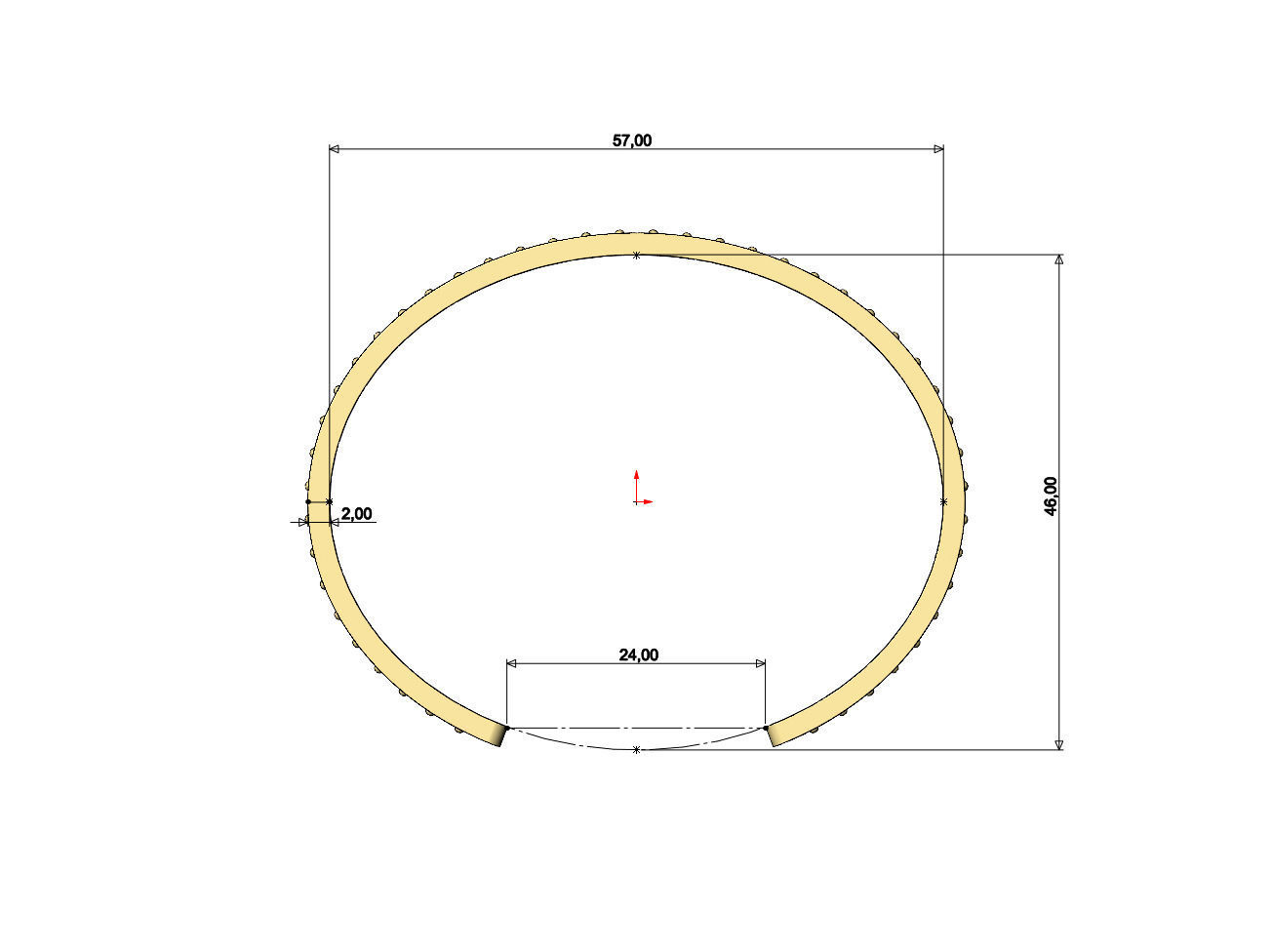 Simple diamond cuff bracelet 3D print model_8