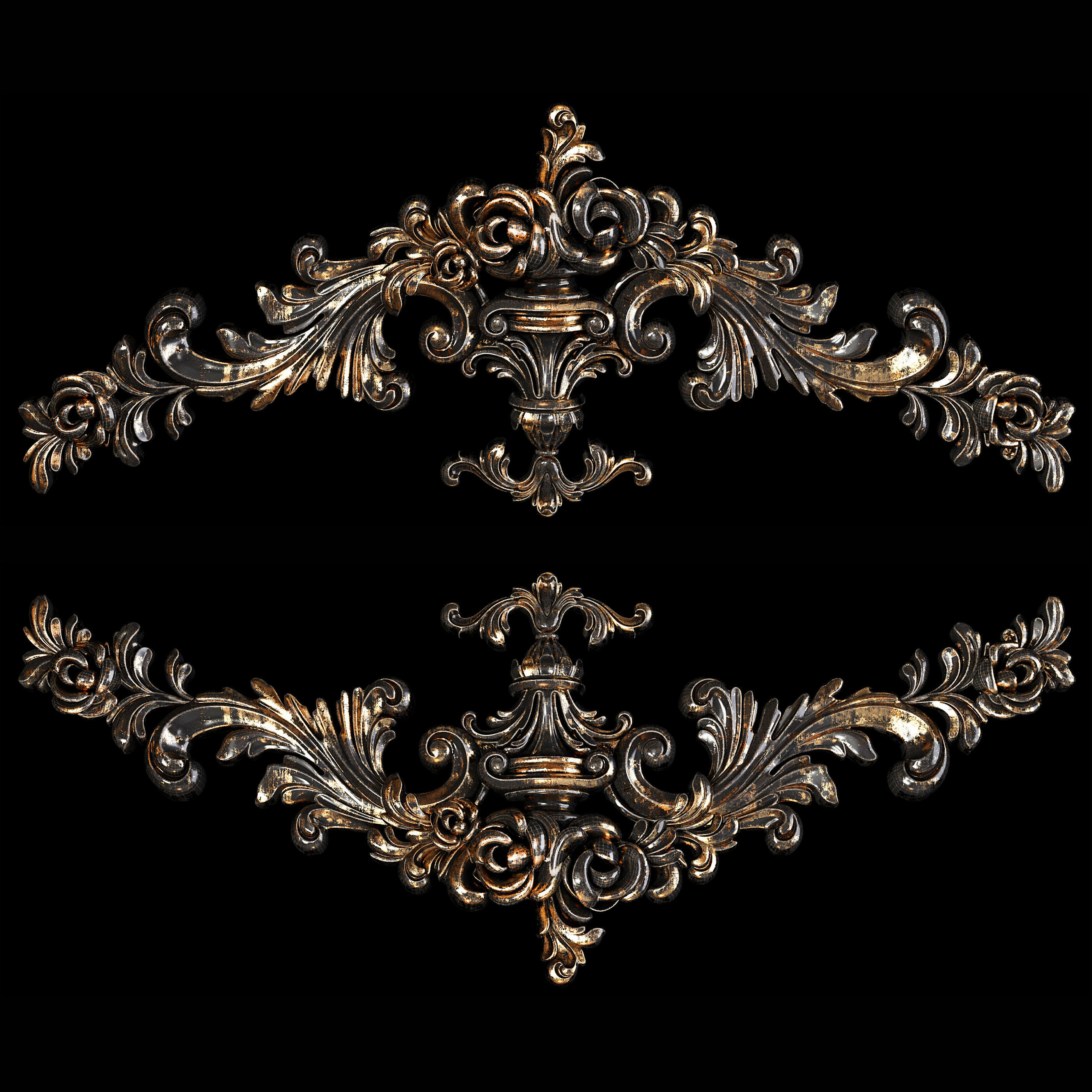 Classic carved 030 3D model_1