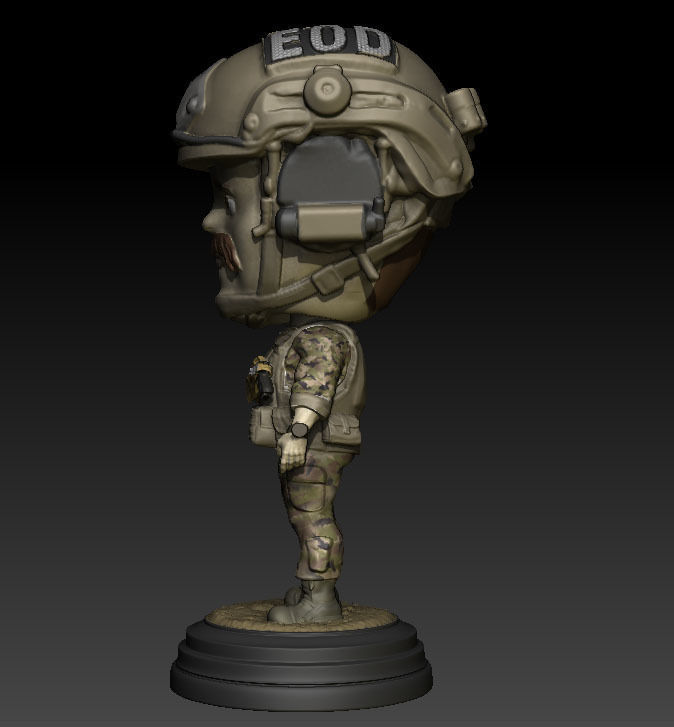 EOD Tech Dew Milligan Bobblehead 3D print model_4