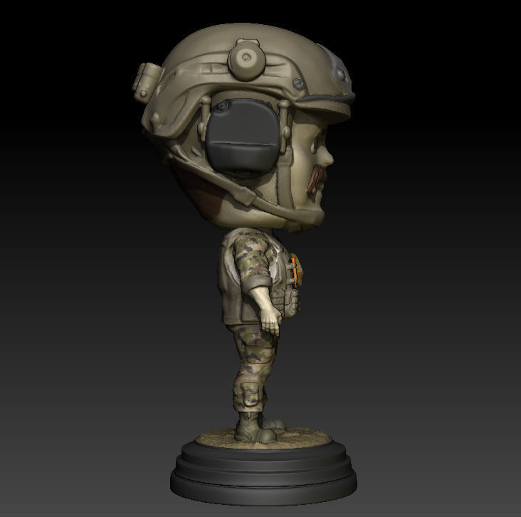 EOD Tech Dew Milligan Bobblehead 3D print model_5
