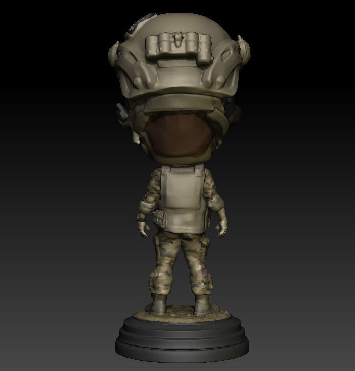 EOD Tech Dew Milligan Bobblehead 3D print model_6