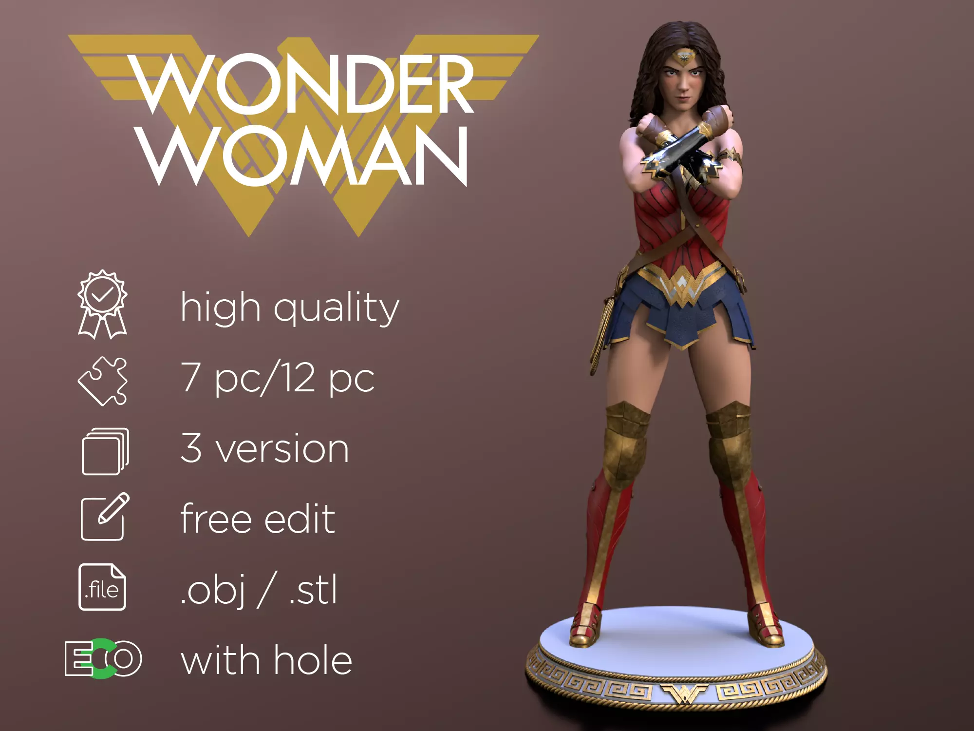 Wonder Woman 3D print model