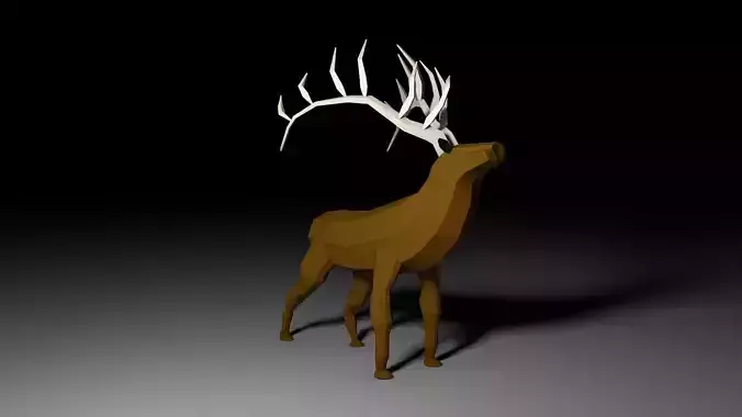 Elk or Deer - low polygon