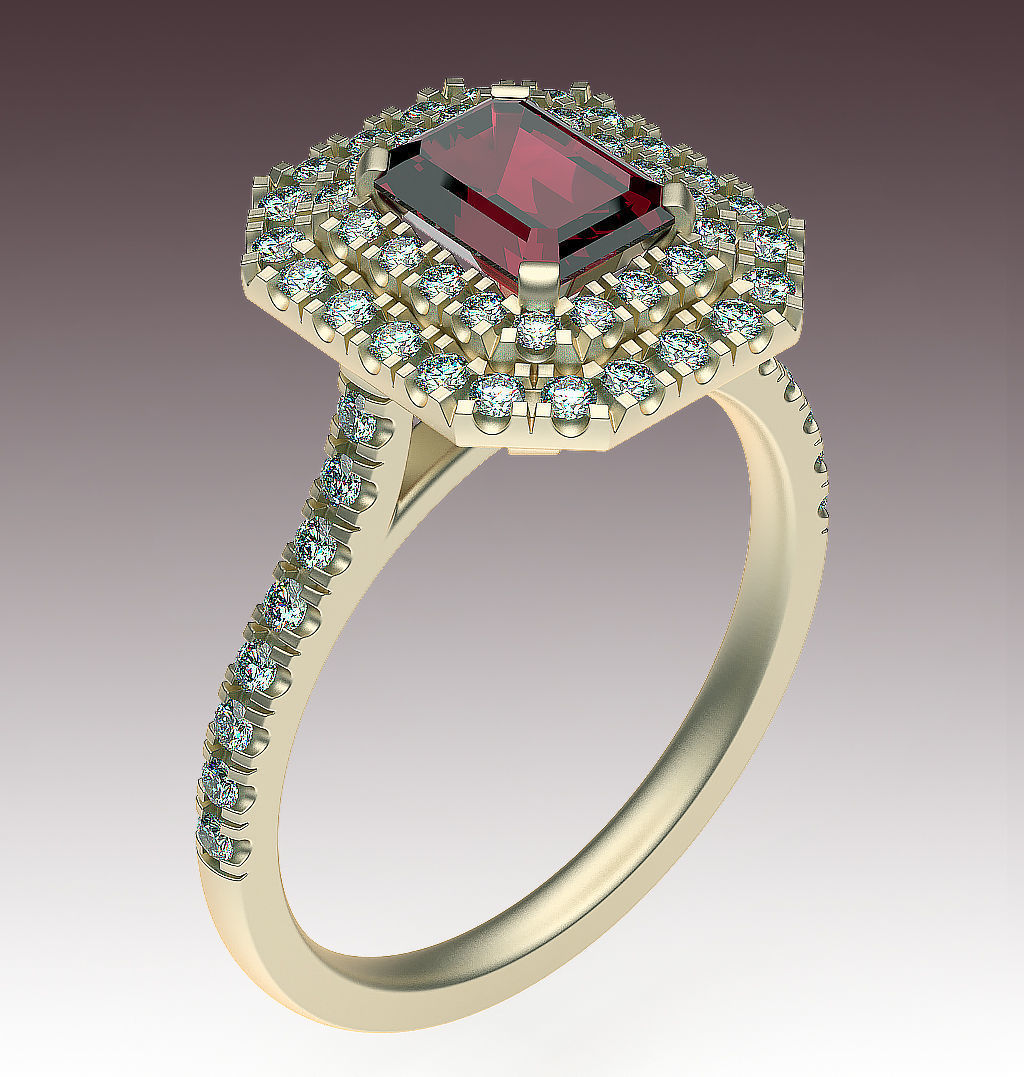 Ring Two Levels 3D print model_3