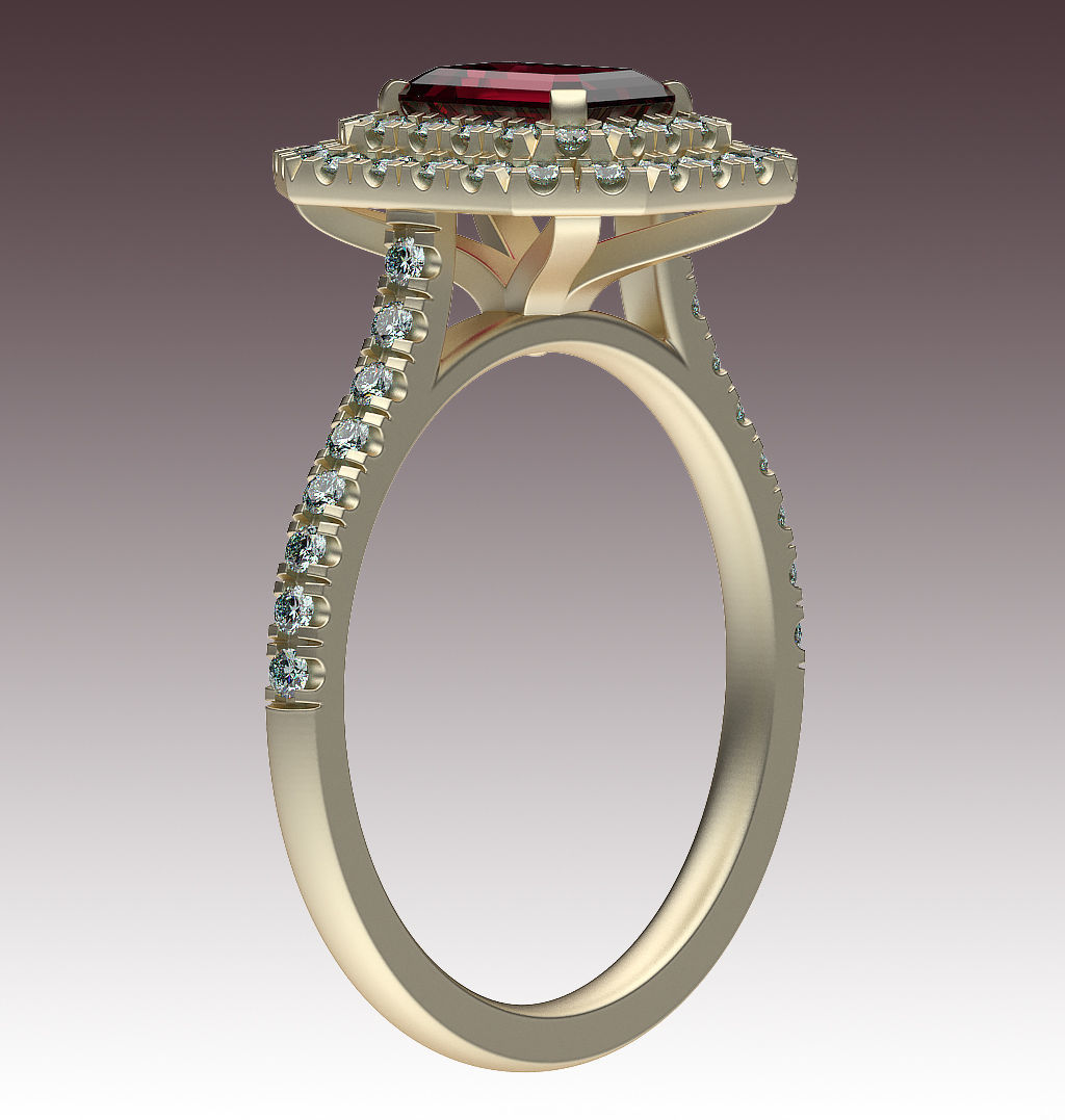 Ring Two Levels 3D print model_1