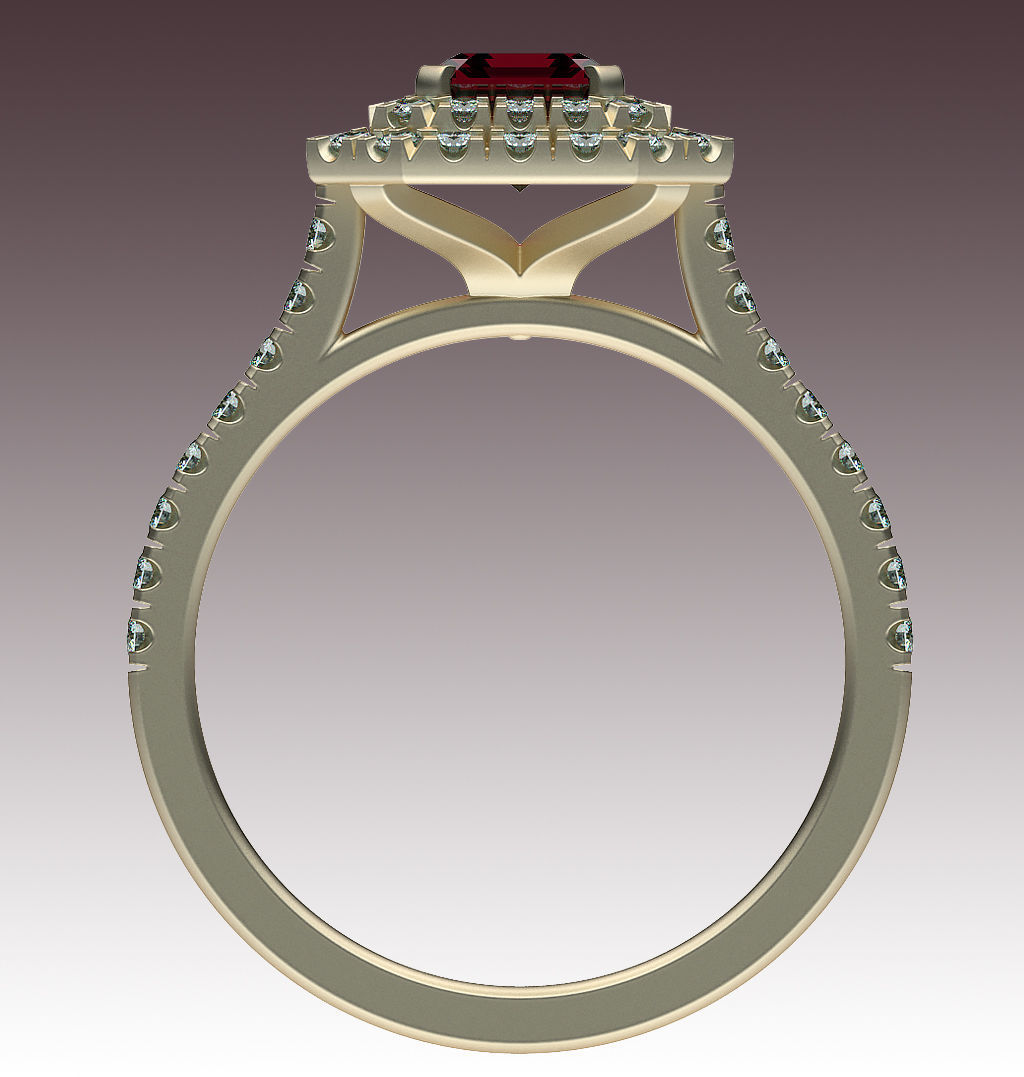 Ring Two Levels 3D print model_6