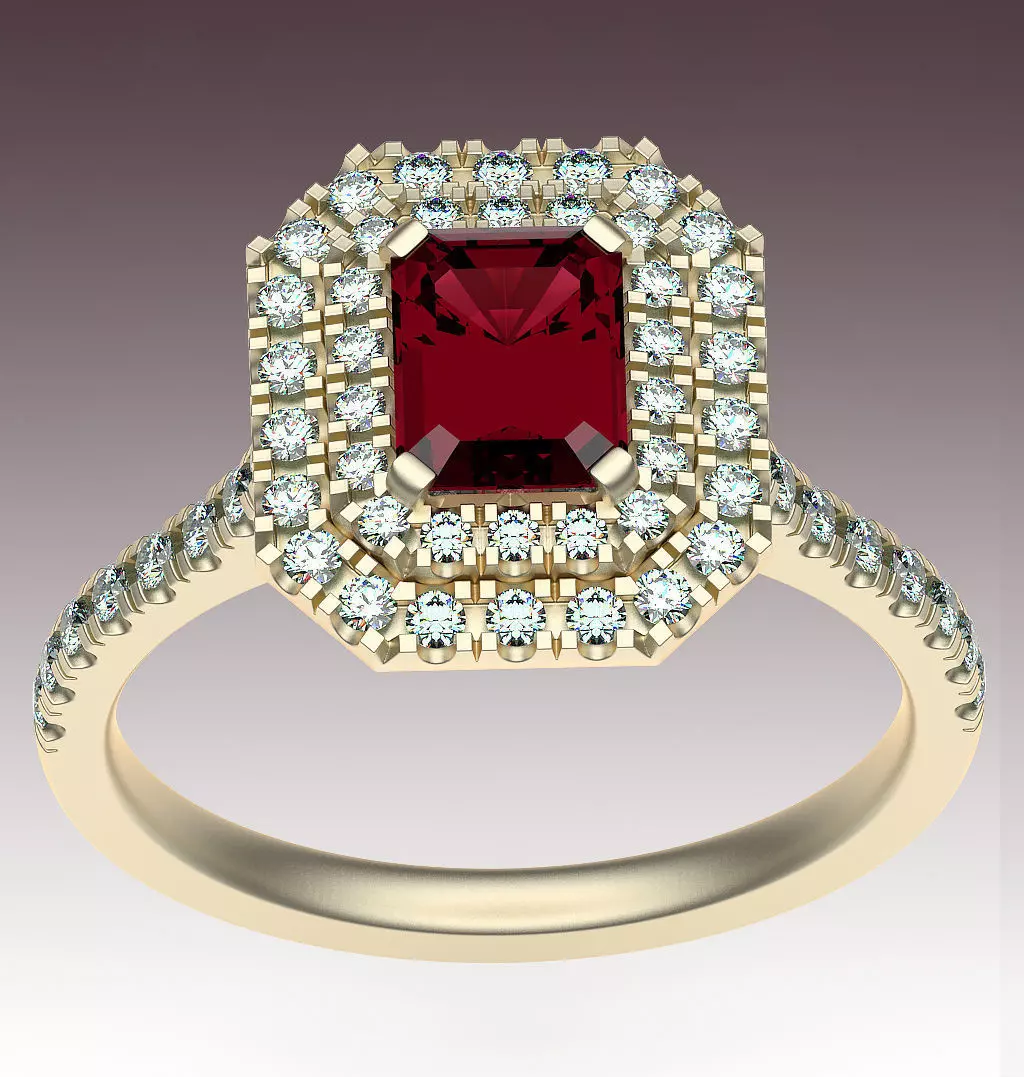 Ring Two Levels 3D print model_0