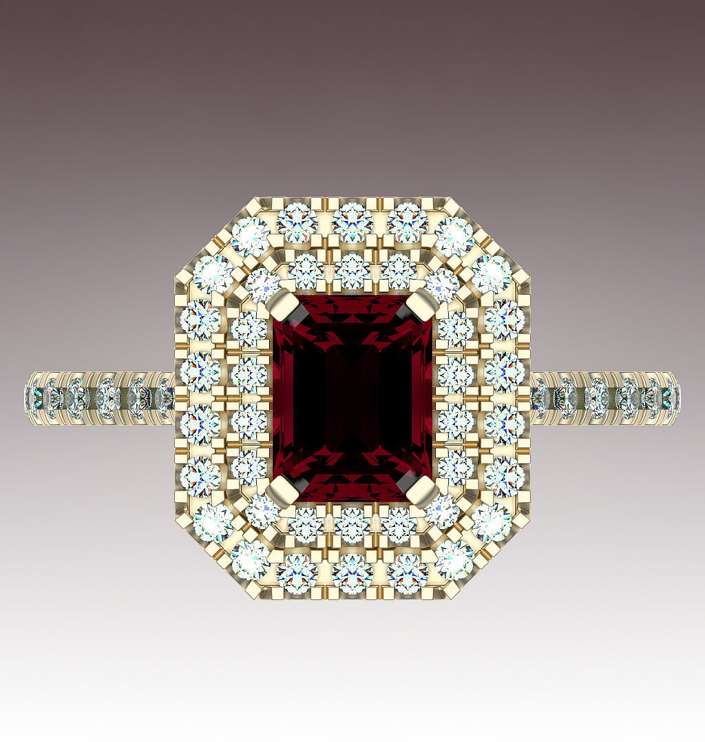 Ring Two Levels 3D print model_2