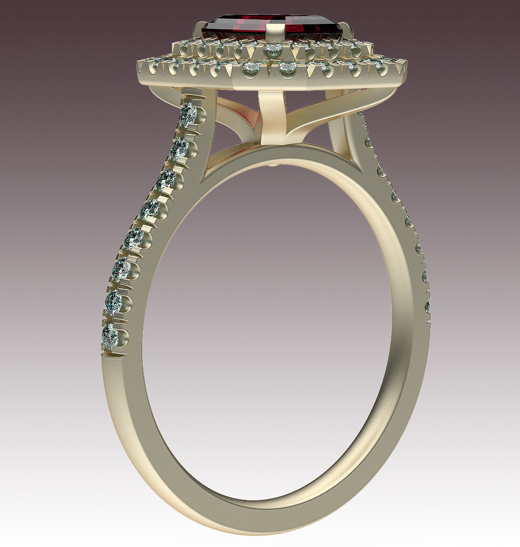 Ring Two Levels 3D print model_4