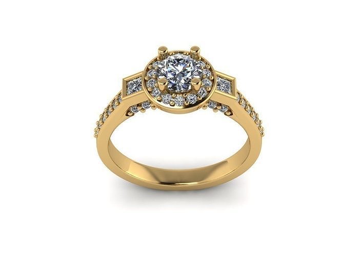Diamond ring 3D print model
