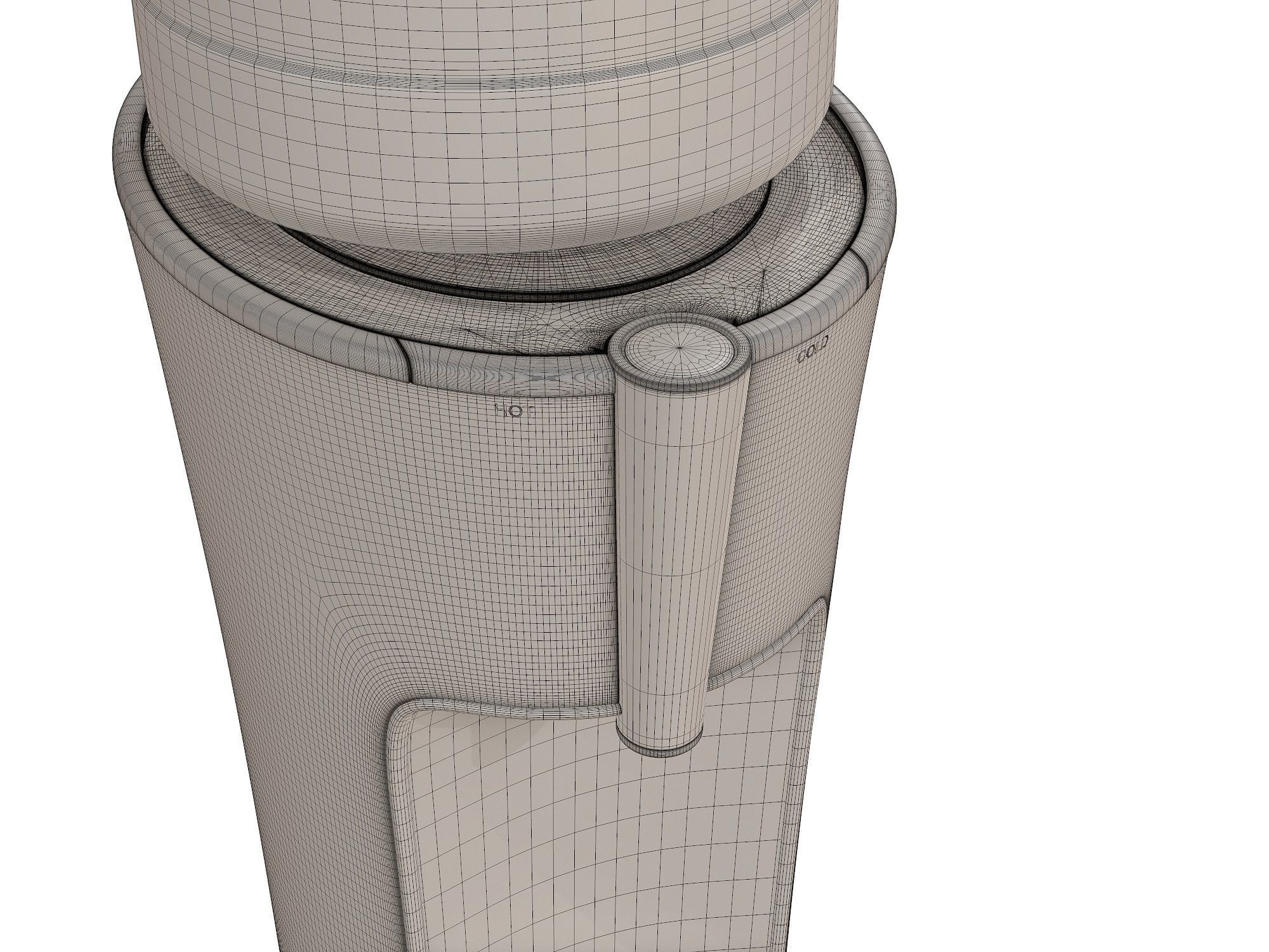 Water Dispenser 300 Series Pure with bottle and handle 3D model_6