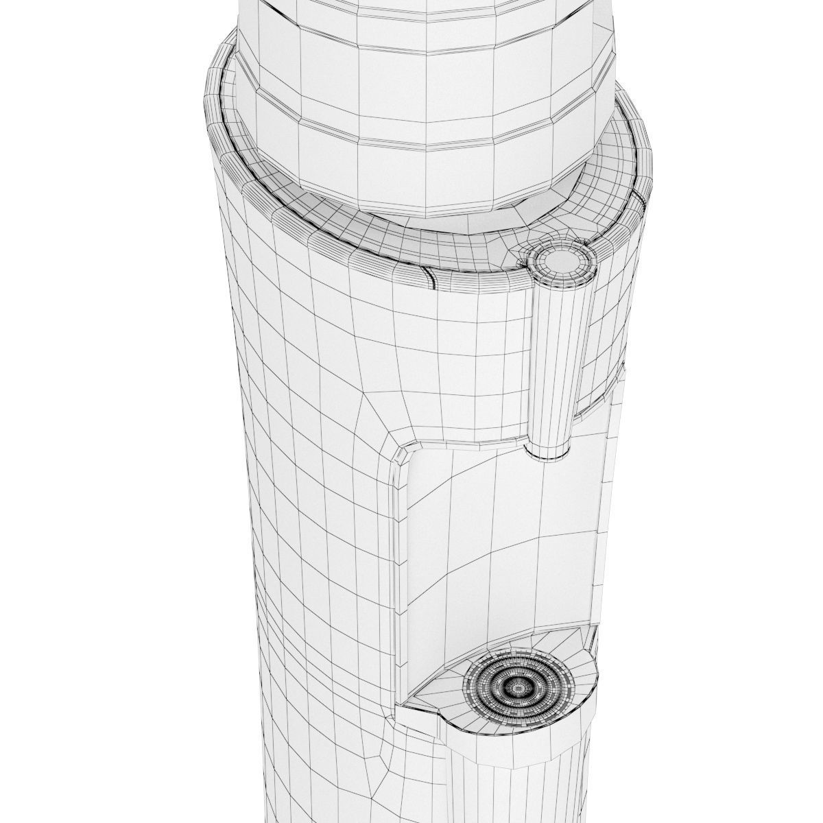 Water Dispenser 300 Series Pure with bottle and handle 3D model_5